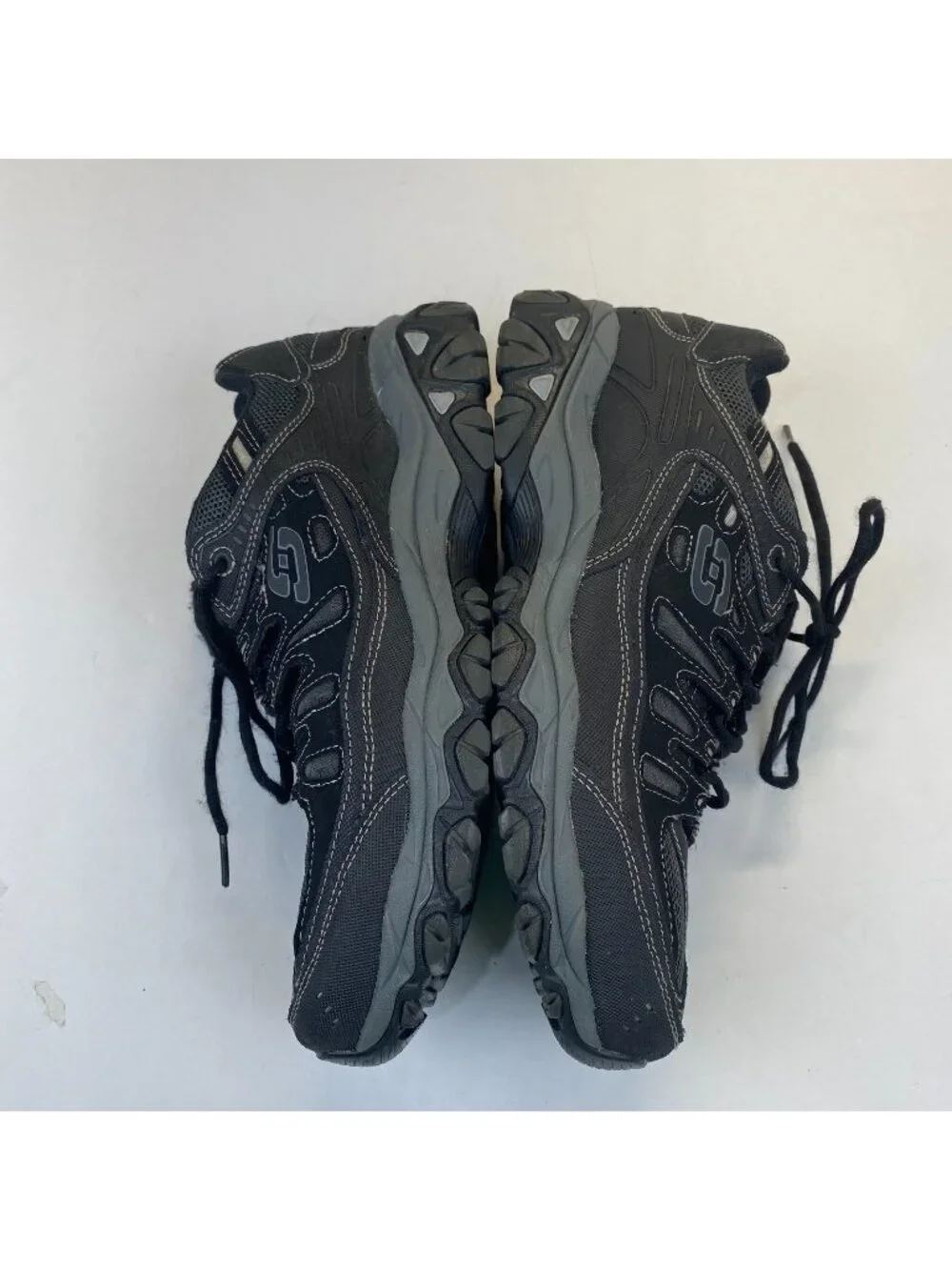 Sketchers Men's After Burn M. Fit Sneakers Specifically In The Black/Charcoal 10